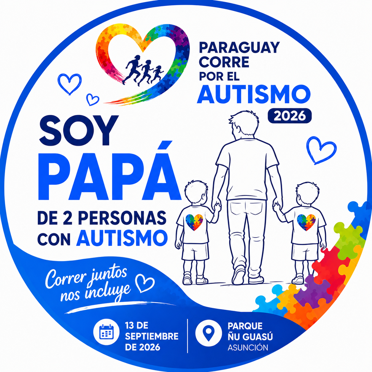 papá con dos hijos